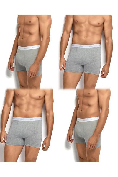 MYS GRUP TEKSTİL 4-Piece Men's Cotton Lycra Boxer-Shorts Jiber / 156