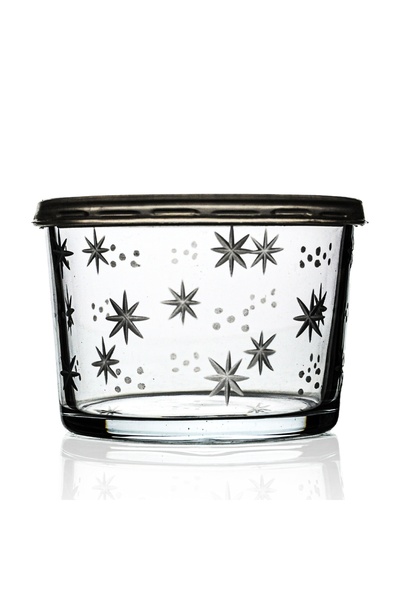 DECOCIA Şeffaf Kapaklı 3lü Reçellik Sema Desenli