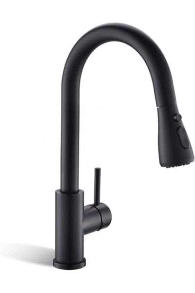 fitto Matte Black Kitchen Mixer with Pull-Out Sprayer