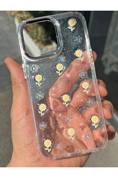 FİŞNEİLETİŞİM İPHONE 16 PRO UYUMLU PAPATYA DESENLİ SİMLİ KILIF