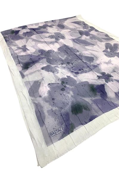 Baştacı Patterned Crash 0358 Lilac Shawl