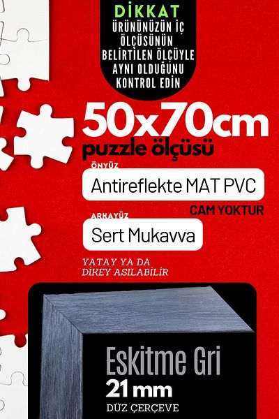 AtlasSG 21Mm-50X70 cm Matte Pvc Photo 1000 Piece Puzzle - Document and Frame Horizontal Vertical Set of 21