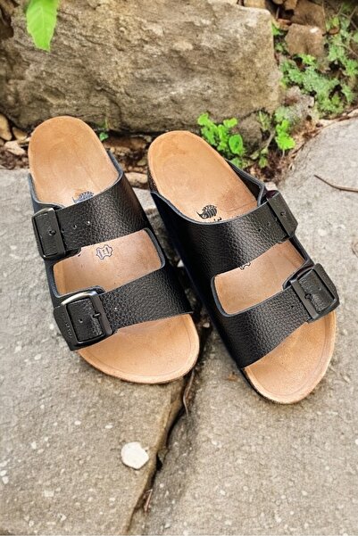 Land of Cork Анатомично проектирани унисекс кожени чехли с гъбична основа