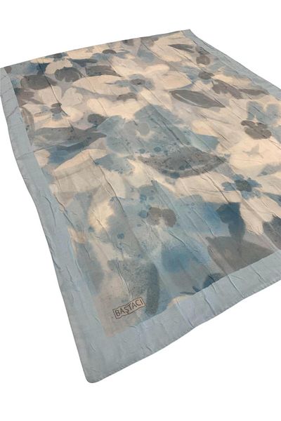 Baştacı Patterned Crash 0358 Baby Blue Shawl