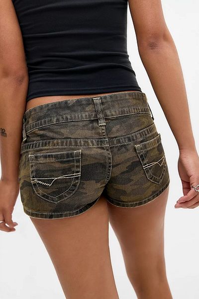 september island Camouflage Super Mini Shorts
