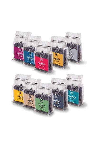 VESTRON Coffee Works Dünya Kahveleri Seti 10x50g V10 |%100 Arabica|Medium Roast|Single Origin