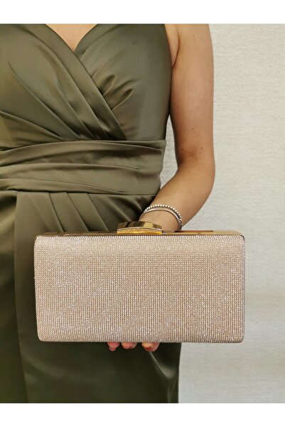 Soave Collection GEANTĂ DE SEARĂ PENTRU FEMEI BIG GOLD, CU LANȚ DE AUR, PENTRU PETRECERE DE NOAPTE DE NUNTĂ