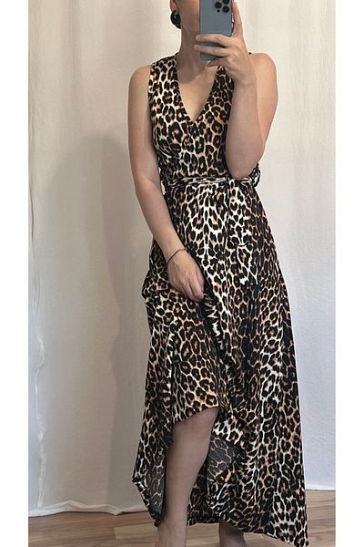 Moda Lounge Φόρεμα με διπλό γιακά υφαντό Floral Χρώμα