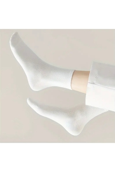 Bestrend 3-Pack White Unisex Tennis Socks Cotton