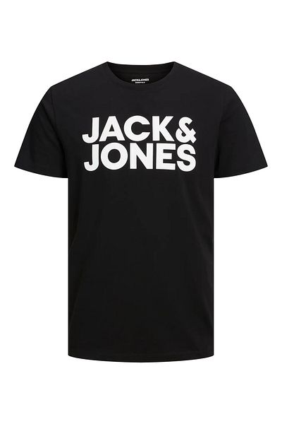 Jack & Jones Tricou pentru bărbați cu logo Jjecorp Crew Neck 12151955 Negru