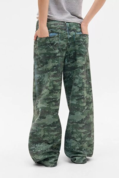 september island Camouflage Baggy Boyfriend Baggy Jeans