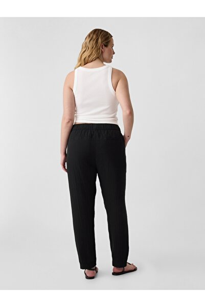 GAP Kadın Siyah Easy Gauze Pantolon