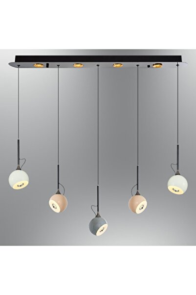 Özcan Aydınlatma Özcan Aydınlatma 2822-5AS-28 Fleas 5'Lİ Sıralı Sarkıt Mixed