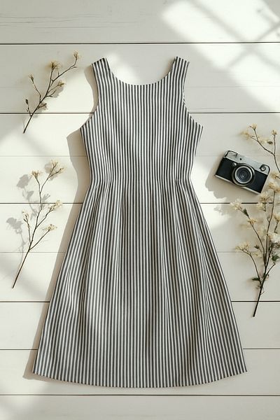 Gameyal Waterway Fabric Sleeveless Summer Above Knee A-Line Women's Dress