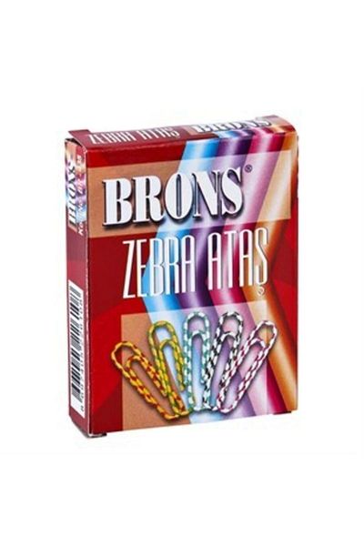 Brons Κλιπ Zebra Χρωματιστά 40'λι - Br-435