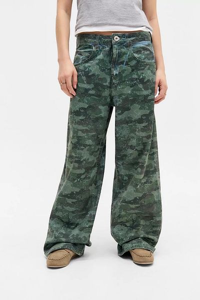 september island Camouflage Baggy Boyfriend Baggy Jeans