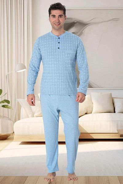 Mecit Pijama By Mecit 2759 Set de pijamale pentru bărbați, albastru, mărime mare