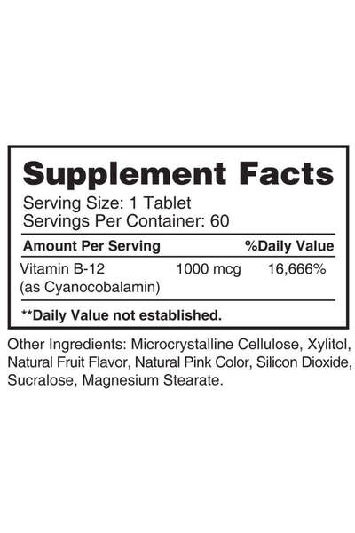 Earth's Creation B12 Vitamin Sublingual 1000mcg