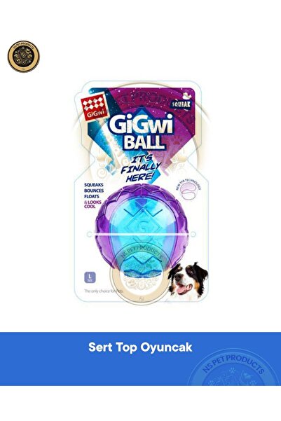 Gigwi Ball Sert Top 7 cm Şeffaf Mavi Köpek Oyuncağı