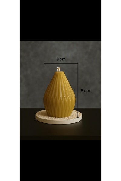 VANTES Dekoratif Mum Geometrik Süs Mum Bal Mumu Doğal Dekoratif Altlik