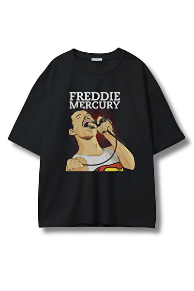 Fuddy Moda Unisex Freddie Mercury Štampano T-shirt, rok-metal muzika Štampano...