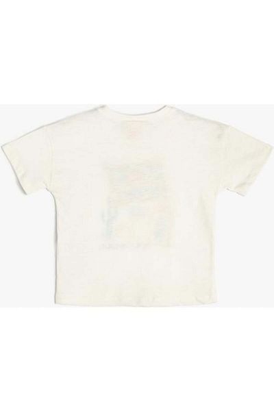 Koton Ecru Baby Boy T-Shirt 5Smb10006Tk