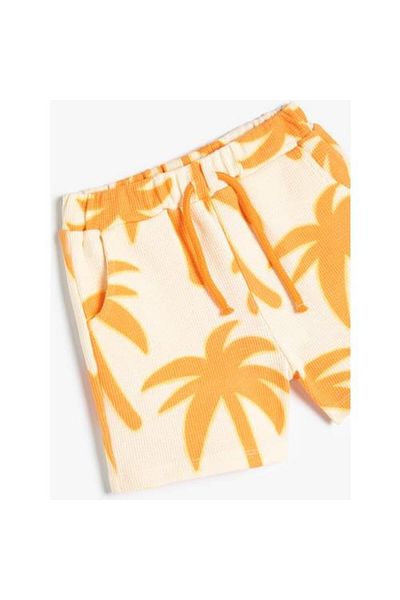 Koton Shorts Palm Tree Printed Elastic Waist Cotton