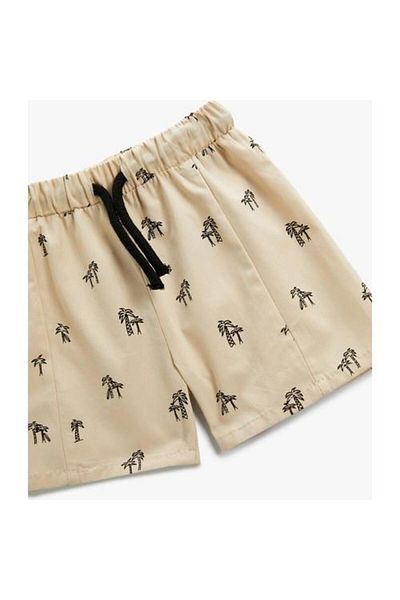 Koton Shorts Palm Tree Printed Elastic Waist Cotton