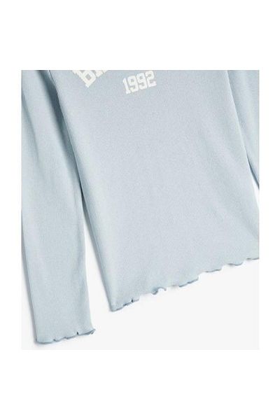 Koton Tricou din bumbac imprimat Brooklyn cu mânecă lungă