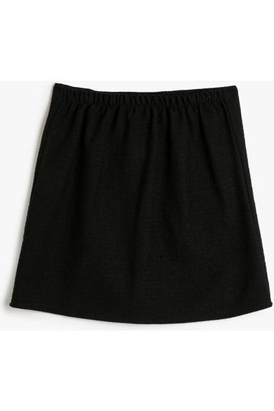 Koton Basic Skirt with Button Detail and Elastic Waist