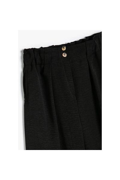 Koton Palazzo Trousers with Wide Leg and Button Detail
