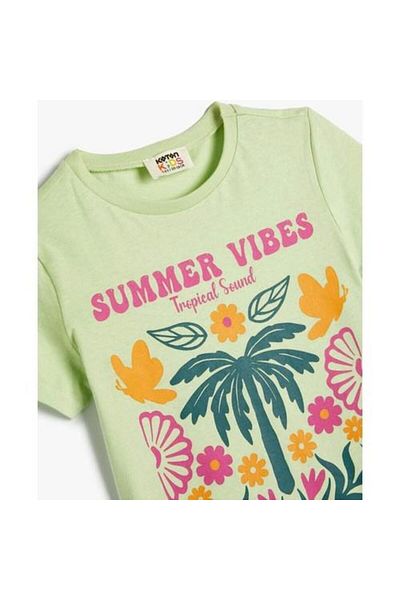 Koton Green Girl's T-shirt - 4skg10031ak