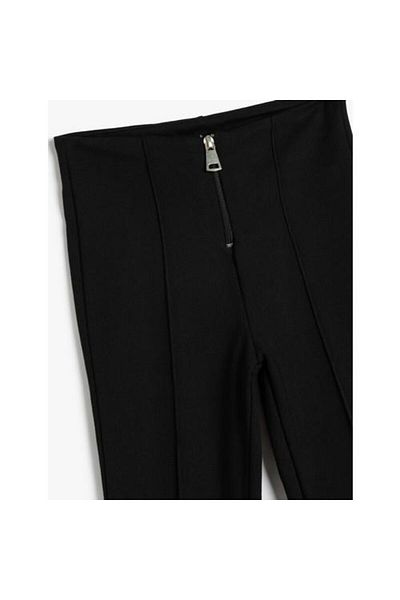 Koton Široké kalhoty na zip s detailní viskózovou tkaninou