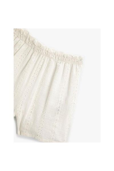 Koton Shorts Scalloped Elastic Waist Cotton