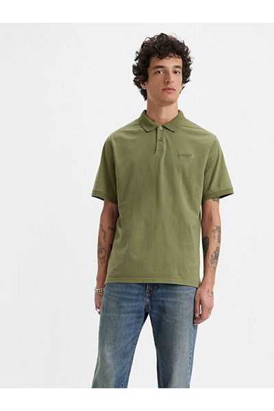Levi's Men's Polo Neck Green T-shirt - A6735-0003