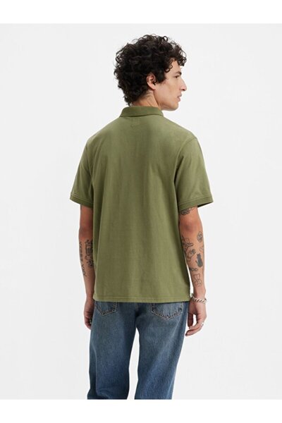 Levi's Men's Polo Neck Green T-shirt - A6735-0003