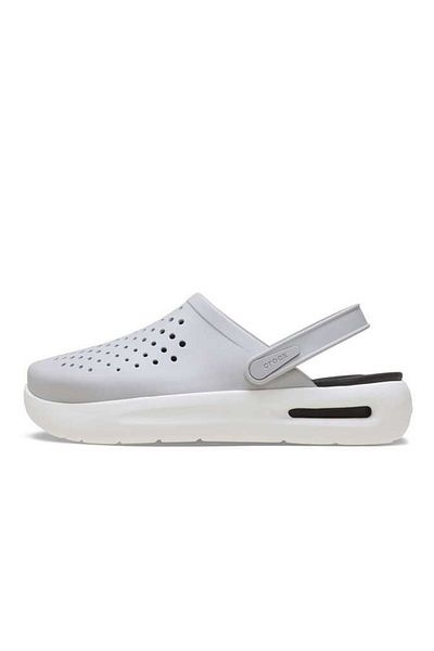 Crocs Унисекс чехли с лого на марката, удобни за ежедневна употреба, сиви, 209964-1FT