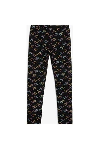 Koton Heart Tights Cotton with Elastic Waist