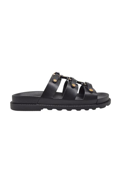 OEM Papuci Dama stil Casual, Talpa Confortabila, Piele Ecologica, Usori si Moderni, Negru , 39