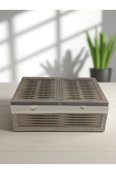 woodluck Wooden Bread Basket, Potato Onion Basket with 2 Lids