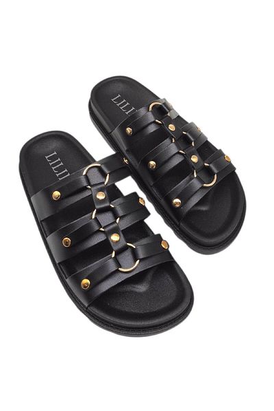 OEM Papuci Dama stil Casual, Talpa Confortabila, Piele Ecologica, Usori si Moderni, Negru , 39