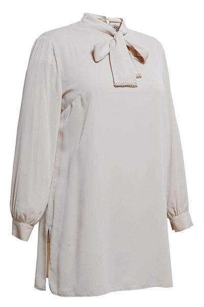 Alvina Plus Size Tied Collar Tunic 20403