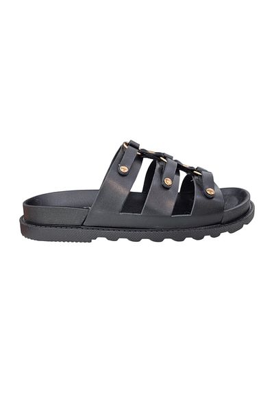 OEM Papuci Dama stil Casual, Talpa Confortabila, Piele Ecologica, Usori si Moderni, Negru , 38