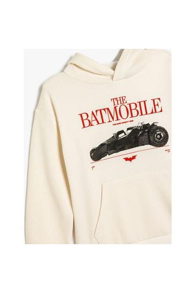 Koton Batman Licensed Hooded Sweatshirt - Kangaroo Pocket Hoodie