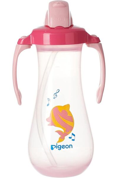 Pigeon Tall Straw Bottle 300ml (262163) --- بيجون كوب اطفال بمصاصة 300مل