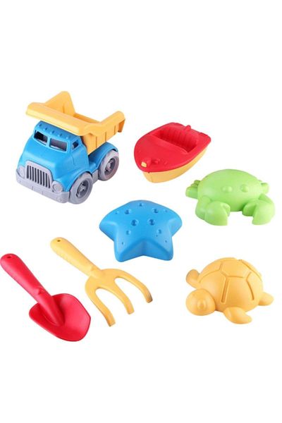 TOYFEST Netted Toy Truck and Sea Beach Set (7 Pieces)
