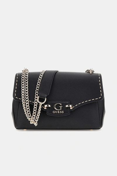 Guess Nastra Convertıble Xbody Flap Women's Black Crossbody Bag Hwbg9637210-Bla