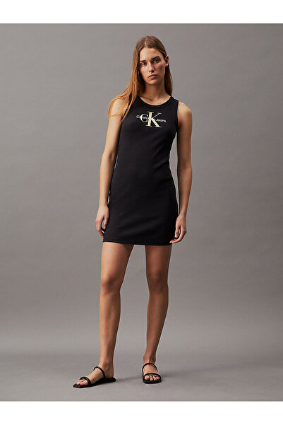 Calvin Klein ARCHIVAL MONOLOGO RIB TANK DRESS