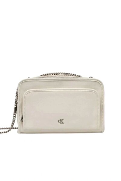 Calvin Klein Kadın Krem Beyaz Çapraz Çanta