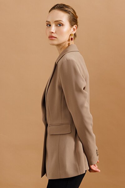 Ekol Γυναικείο μπουφάν με τσέπη 4011 Camel